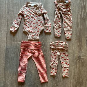 Hanna Andersson Baby 0-6 Month Mushroom Clothing Lot